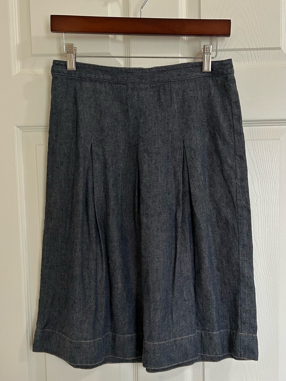 Talbots Dark Gray Pleated A-Line Skirt